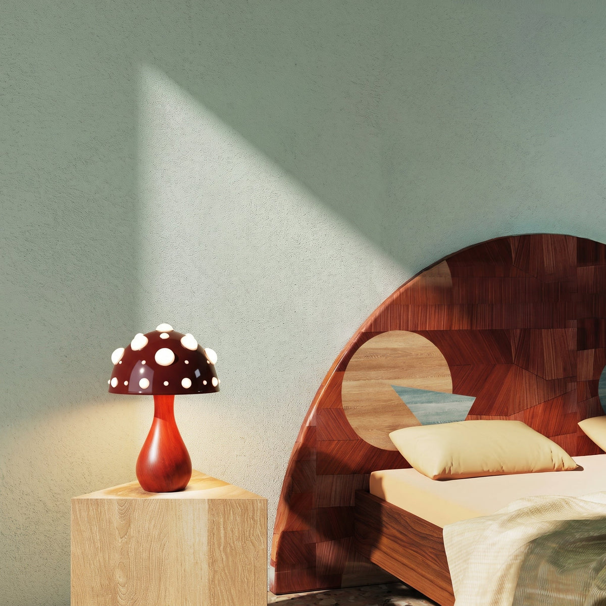 Designer Pilz-Tischlampe