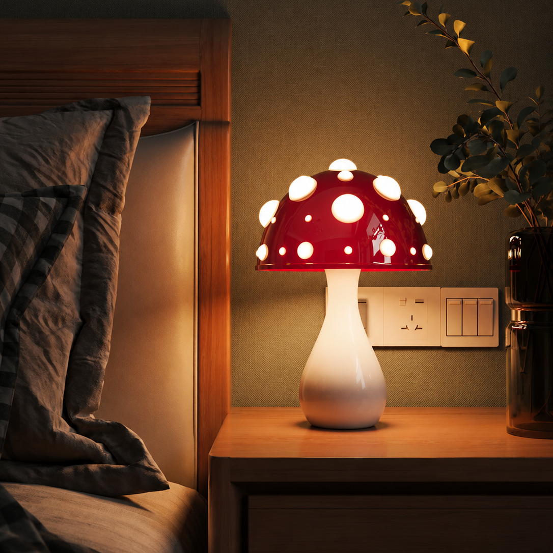 Designer Pilz-Tischlampe