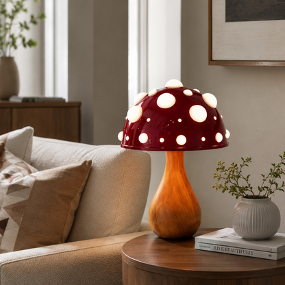 Designer Pilz-Tischlampe